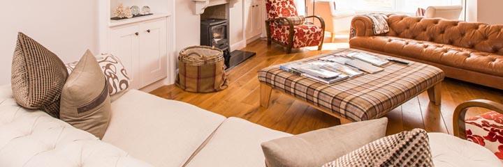 The guest lounge at Aikenshill House in Aberdeenshire