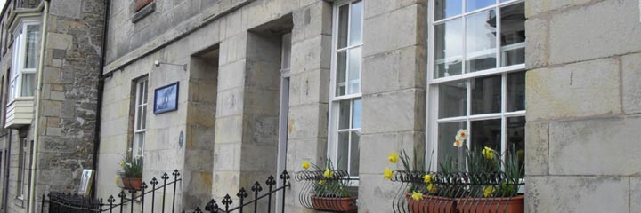 The front entrance to the Albany Hotel in St Andrews