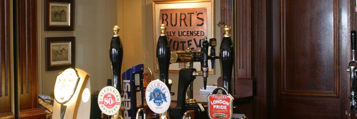 The bar at the Burts Hotel in Melrose
