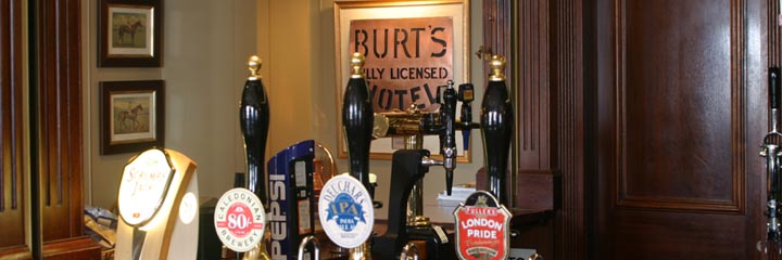 The bar at the Burts Hotel in Melrose