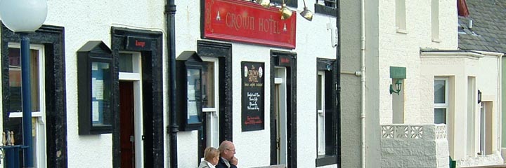 An exterior view of the Crown Hotel in Portpatrick