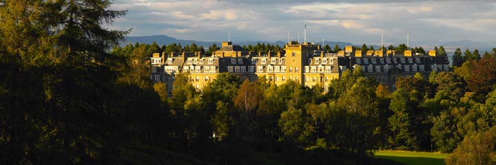 An exterior view of the 5* Gleneagles Hotel