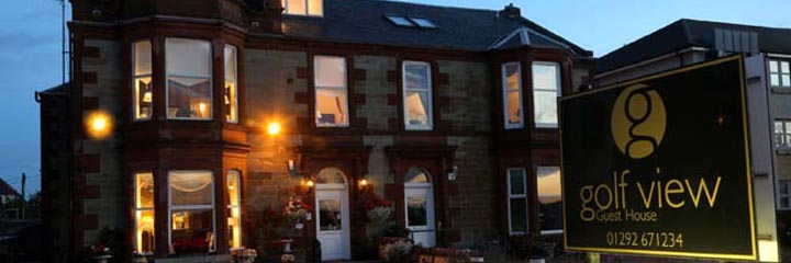 An exterior view of the Golf View Guest House in Prestwick