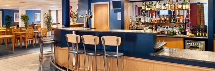 The bar at the Holiday Inn Express Aberdeen City Centre