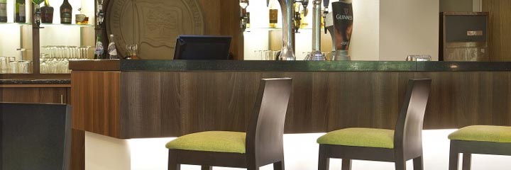 The hotel bar at the Holiday Inn Express Greenock