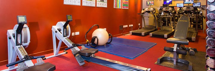 The gym facilities at the Holiday Inn Aberdeen West