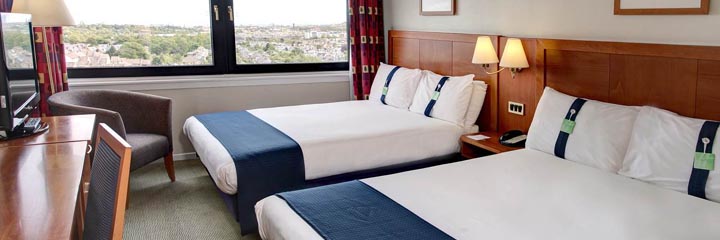 A family bedroom at the Holiday Inn Edinburgh City West hotel