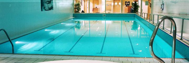 The swimming pool at the Holiday Inn Edinburgh hotel