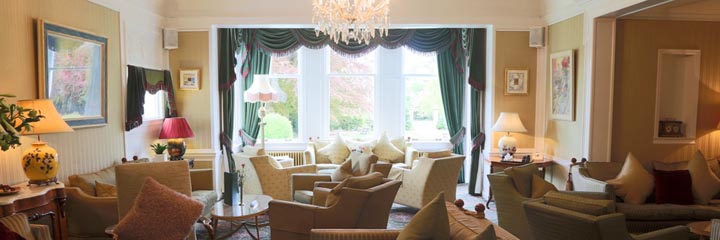 One of the lounges at the Lochgreen House Hotel, Troon