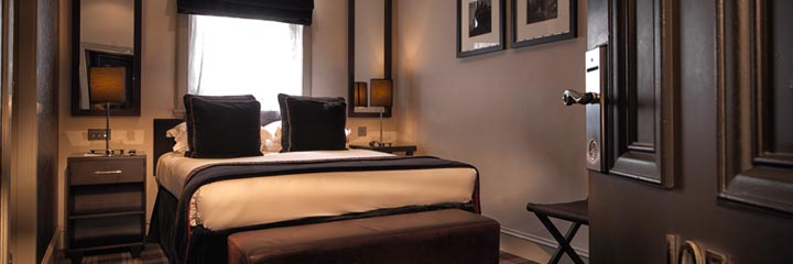 A Cosy Double bedroom at the Malmaison Aberdeen Hotel