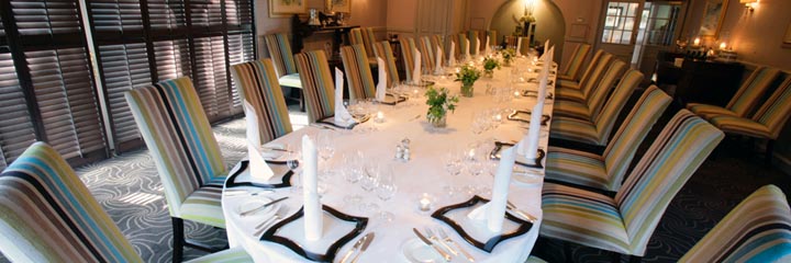 Private dining facilities at the 5 star Marcliffe Hotel
