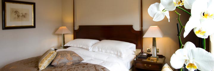 An executive double bedroom at the Marcliffe Hotel and Spa