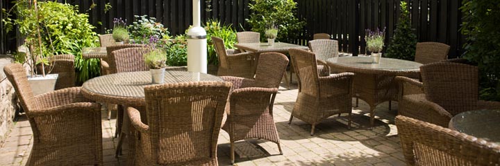 The Al Fresco eating area at the Hotel du Vin Glasgow