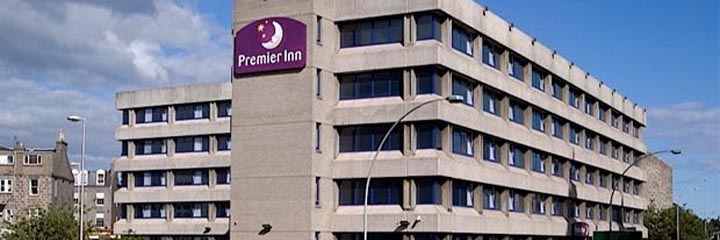 An exterior view of the Premier Inn Aberdeen City Centre