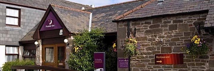 The entrance to the Premier Inn Dundee West hotel