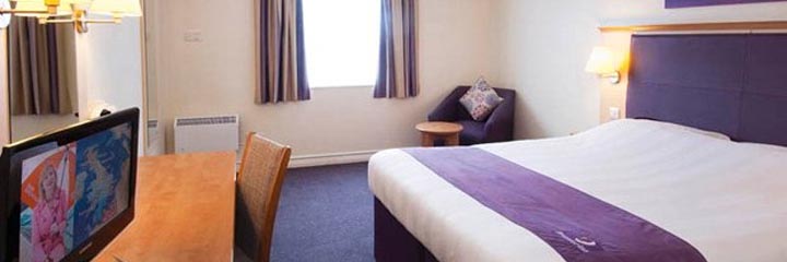 A double bedroom at the Premier Inn Dunfermline