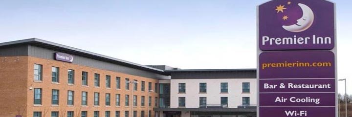 An external view of the Premier Inn Edinburgh Airport at Newbridge