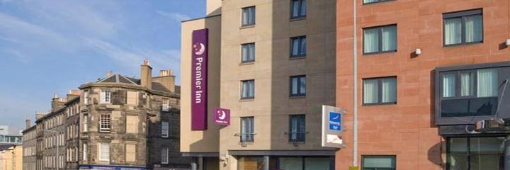 An external view of the Premier Inn Edinburgh Central in Lauriston Place