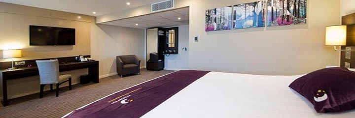 A family bedroom at the Premier Inn Edinburgh City Centre, Royal Mile hotel