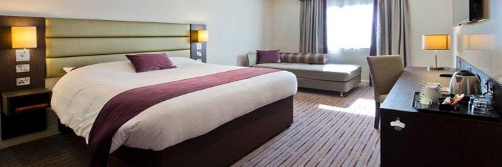 A family bedroom at the Premier Inn Glasgow Braehead hotel