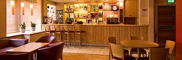 The bar at the Premier Inn Glasgow City Centre Argyle Street hotel
