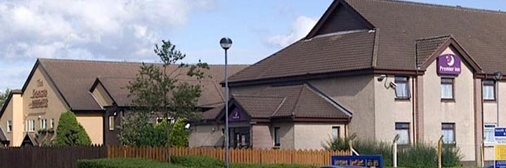 An exterior view of the Premier Inn Glasgow Cumbernauld hotel