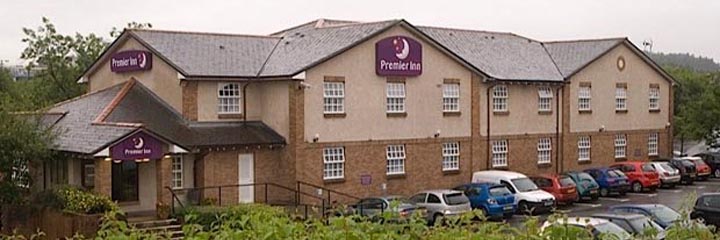 An exterior view of the Premier Inn Glasgow East Kilbride Central hotel