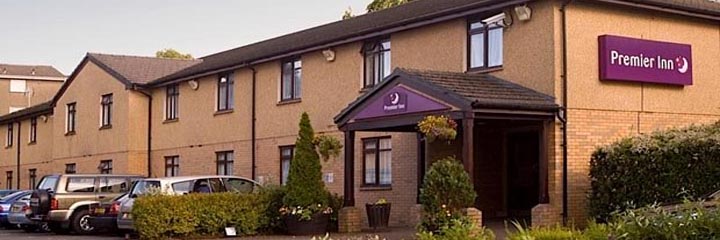 An exterior view of the Premier Inn East Kilbride Peel Park hotel