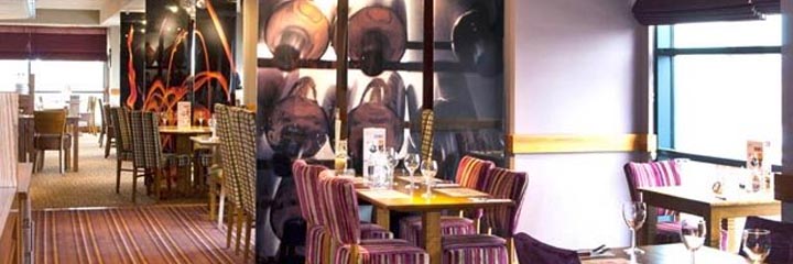 The Beefeater restaurant beside the Premier Inn Glasgow Newton Mearns, M77 hotel