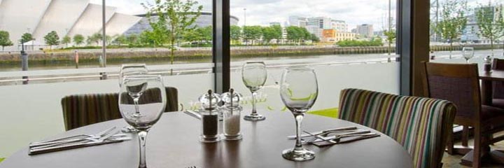 The Thyme restaurant at the Premier Inn Glasgow Pacific Quay, SECC hotel