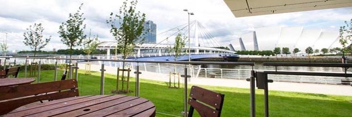 The view across the River Clyde from the Premier Inn Glasgow Pacific Quay hotel