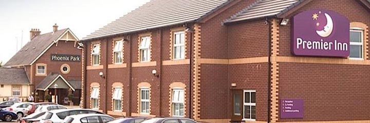 An exterior view of the Premier Inn Glasgow Paisley hotel