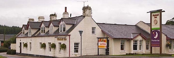 An exterior view of the Brewers Fayre restaurant alongside the Premier Inn Stirling South, M9 hotel