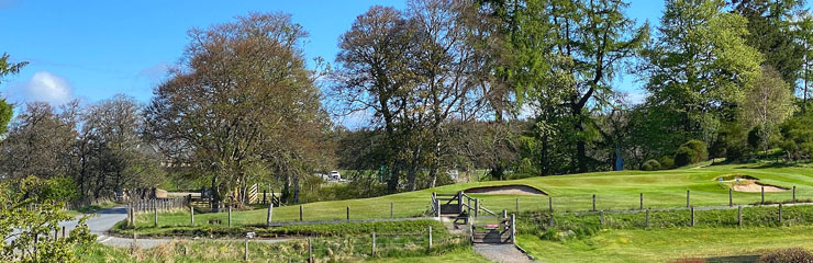 The 2nd tee at Abernethy Golf Club