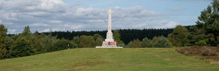 The war memorial at Abernethy Golf Club