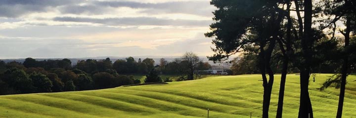 a view across the woodland course of Airdrie Golf Club