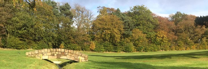 a view across the woodland course of Airdrie Golf Club