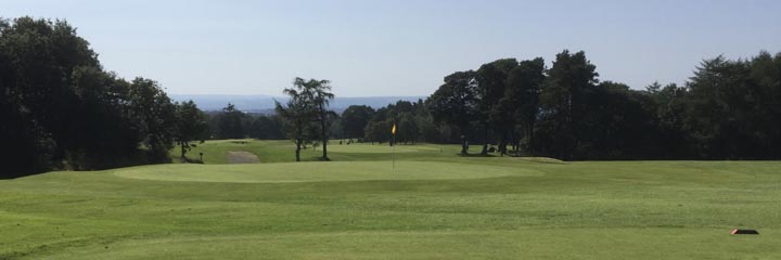 a view across the woodland course of Airdrie Golf Club