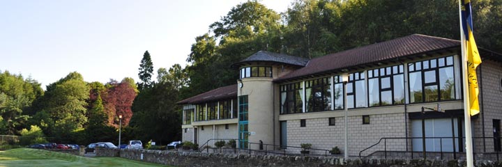 The clubhouse at Balbirnie Park golf course in Fife