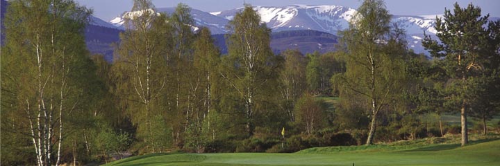 The 1st hole at Boat of Garten Golf Club