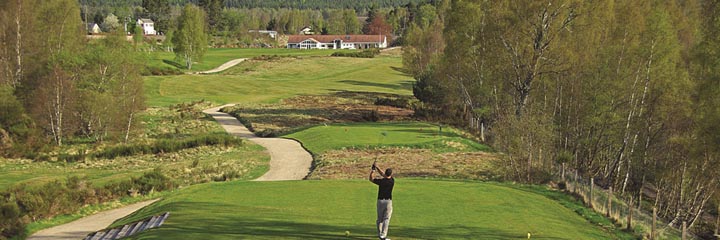 The 18th hole at Boat of Garten Golf Club