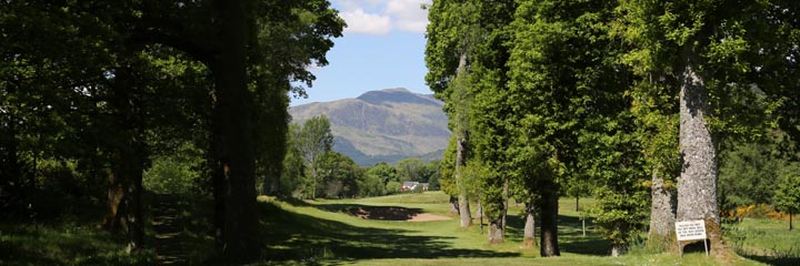 The 15th, the signature hole at Callander Golf Club