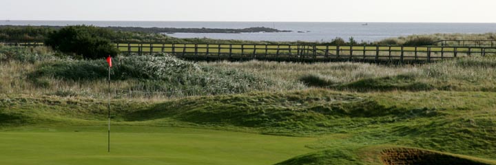 The 15th hole of the Championship course at Carnoustie Golf Links