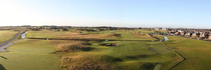 The 18th hole of the Championship course at Carnoustie Golf Links