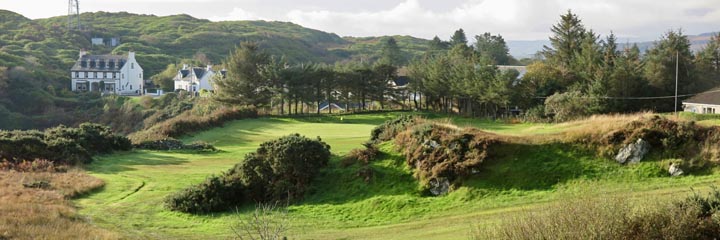 A view of the 9 hole Carradale Golf Club on the Kintyre coast