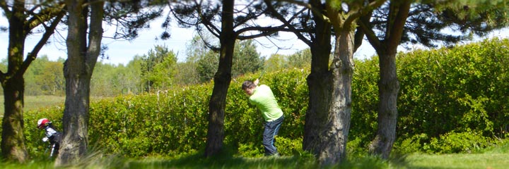 The 9 hole golf course at Cluny Activities in Fife