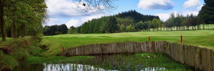 The parkland Deer Park golf course in Livingston, with plenty of water hazards