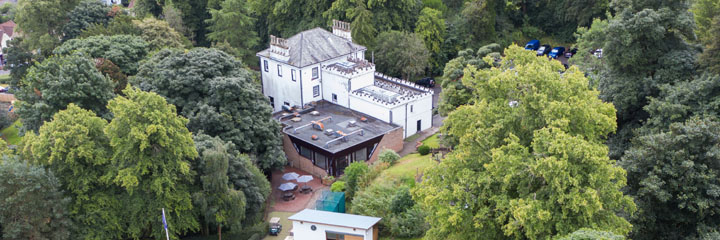 The clubhouse at Fereneze Golf Club