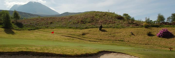 Fort William Golf Club with Ben Nevis in the background