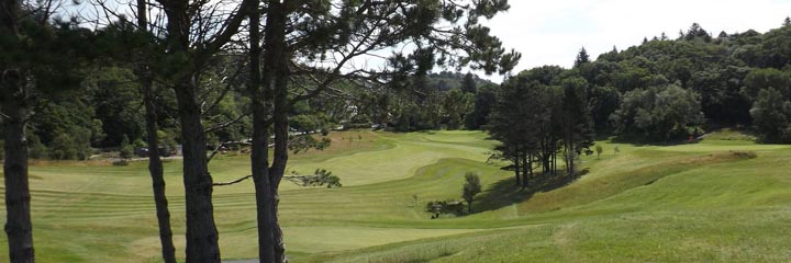 The scenic 9 hole Gairloch golf course on the west coast of Scotland